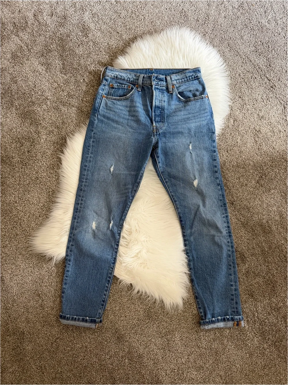 Free People Premium Quality 501 Buttonfly Levi’s Jeans